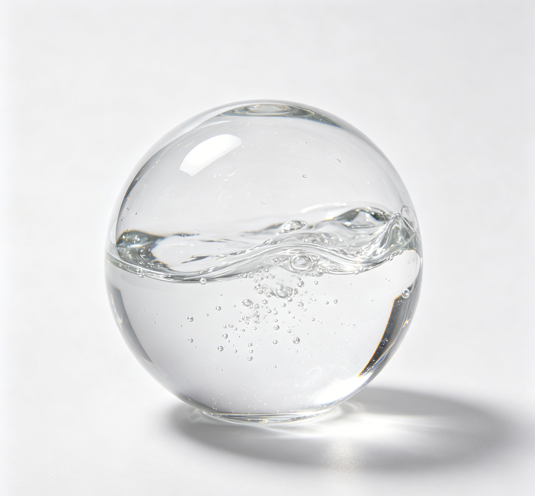 Natural Water Bubble Quartz Sphere