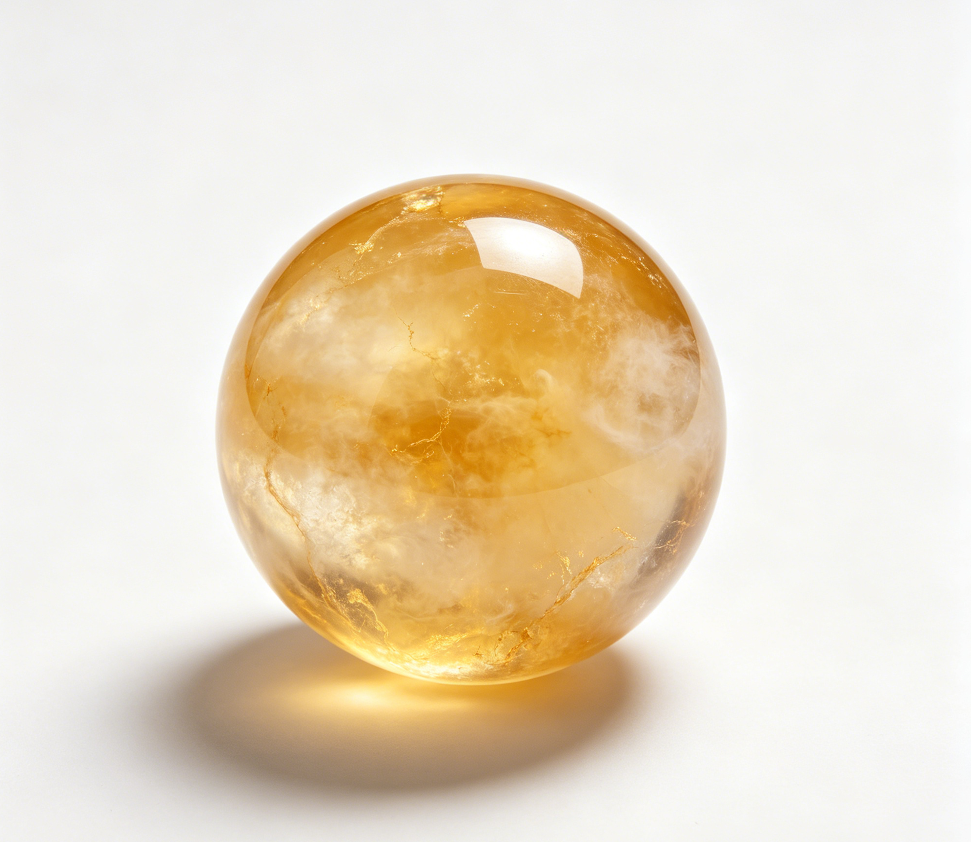 Natural Citrine Crystal Sphere