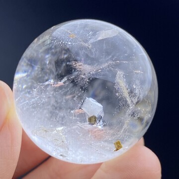 Natural Water Bubble Quartz Sphere - Image 2