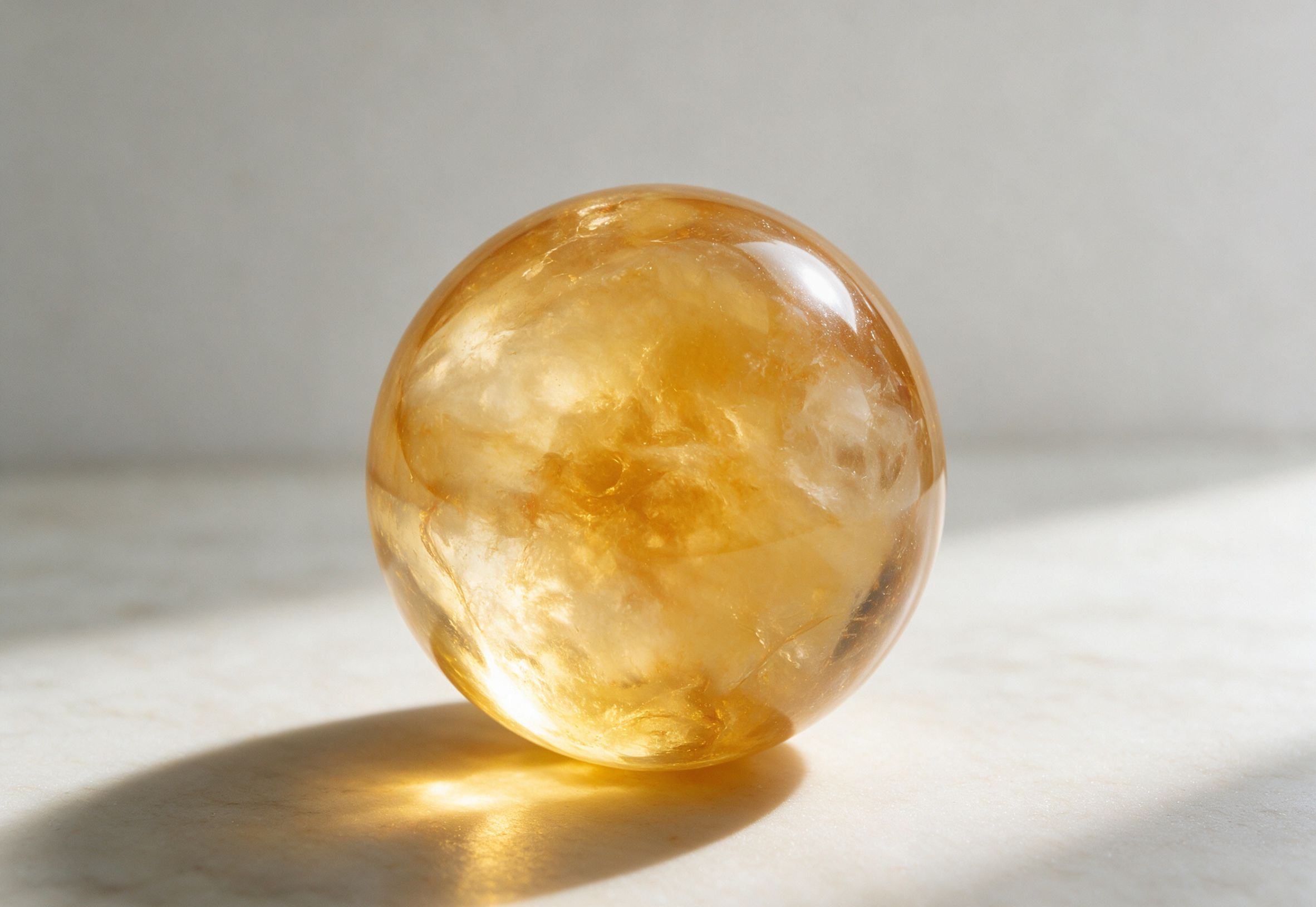 Natural Citrine Crystal Sphere - Image 2